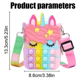 TNSRAY Unicorn Bag, Shoulder Bag with Adjustable Length Strap, Unicorn Bag for Adults Children Bag Handbag, Pop Bag, Toys Bags Shoulder Bag