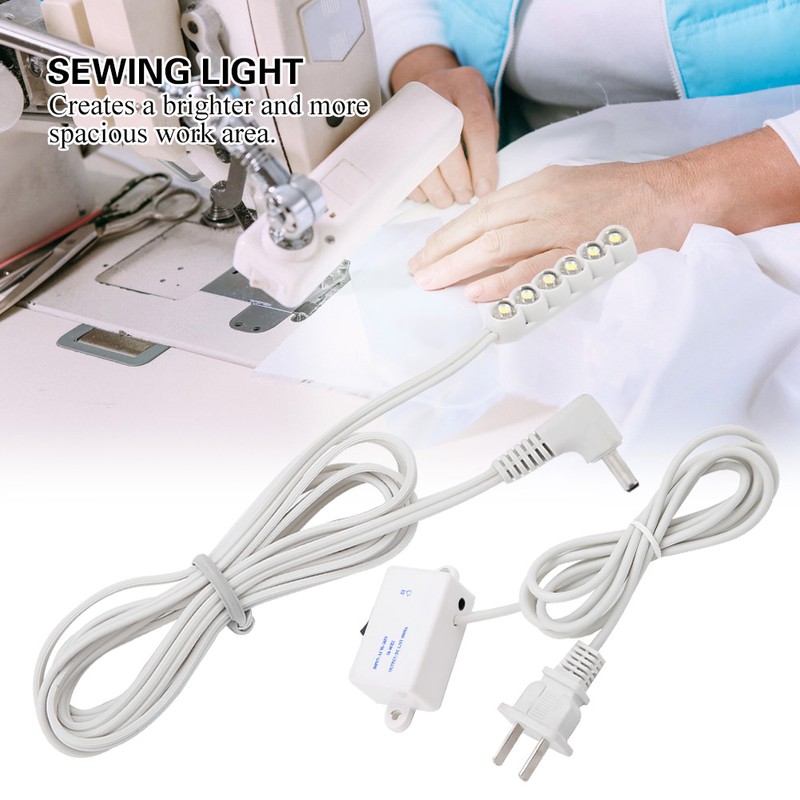 0.3W 6-LED Sewing Machine Accessory LED Working Light Magnetic Base