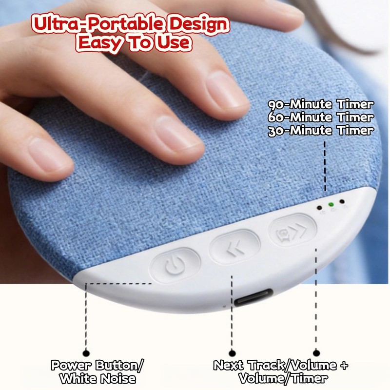 Pillow Speaker for Sleeping, Under Pillow Speaker White Noise Timer