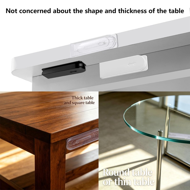 Tablecloth Clips,Transparent Table Cloth Holder Clips,Self-Adhesive Windproof Table Cover Clamps