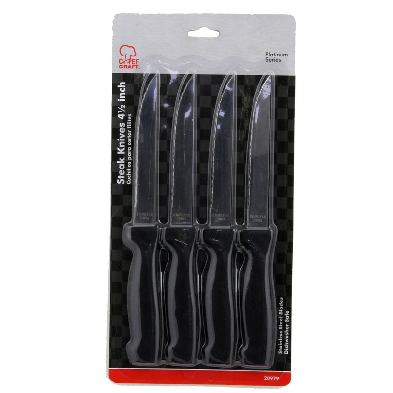 Chef Craft Select Steak Knife Set, 4.5 inch blade 8.25