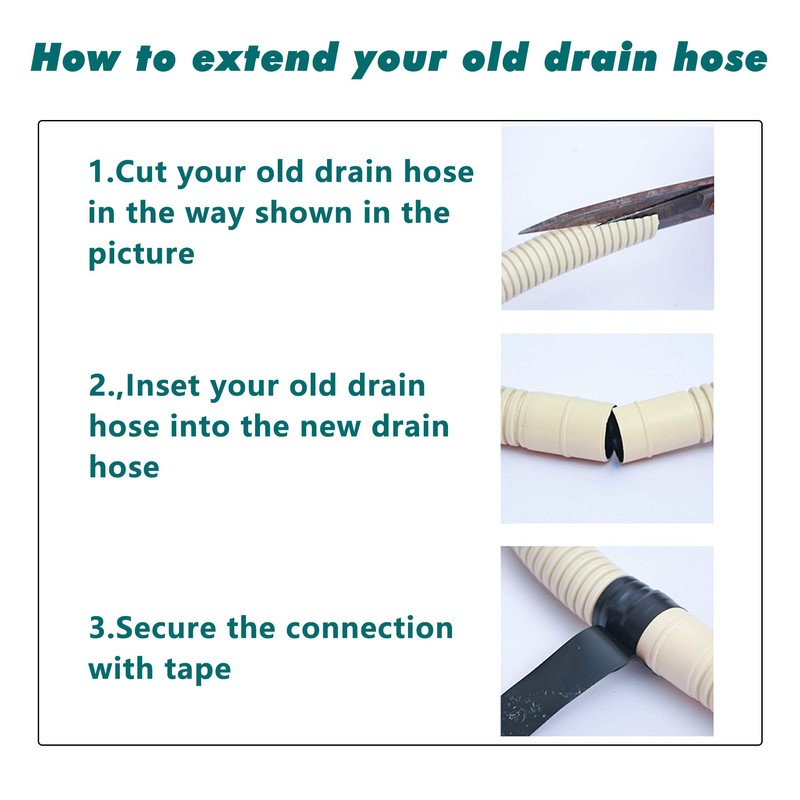 Daisypower Air Conditioner Drain Hose Pipe,26ft for Mini-Split Ductless AC,