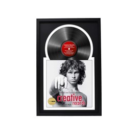 Creative Picture Frames 16" x 24" Jukebox Vinyl Frame Display with Double Black-White Matting, LP Record Album Frame for Wall Decor, Black/White, 1 Count