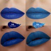 2 Pack Steel Blue Light Blue Cream Matte Lipstick Stick,