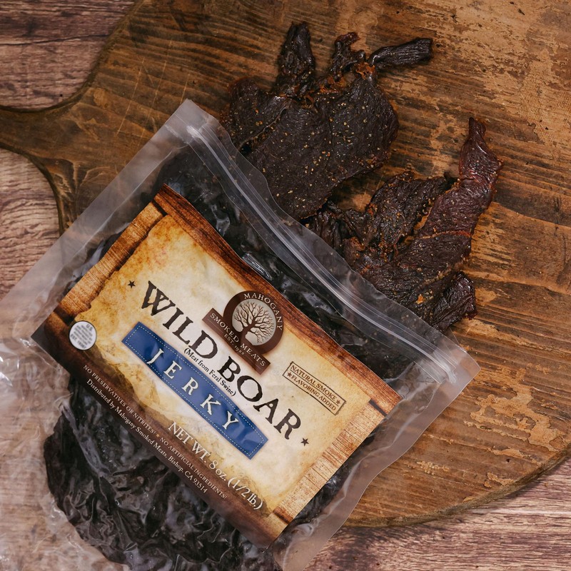 Mahogany Smoked Meats: Wild Boar Jerky - 8oz