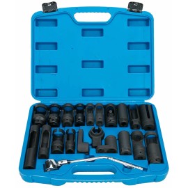8milelake 21Pcs O2 Oxygen Sensor Socket Set Oil Pressure Sending Unit Socket Removal Tools