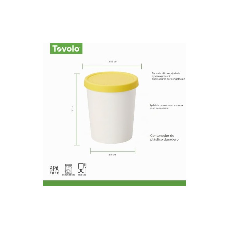 Tovolo Cubeta de dulces, Lemon, 0.95 L, 1