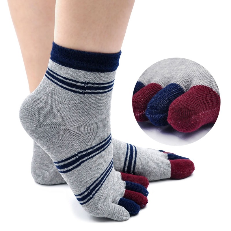 CaiDieNu - Calcetines deportivos de algodón para hombre, 5 pares,