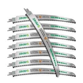 12-Inch Arc Curved Reciprocating Saw Blades for Tree Trimming & Wood Pruning – 6 TPI, 8 Pieces, Ideal for Wet & Dry Wood Cutting, Sawzall Blades for Trees