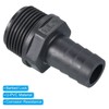 PATIKIL UPVC Barb Fitting Connector Air Gas Hose Brass Barb