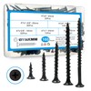 GVAKMM Drywall Screws Assortment Kit,#7 Black Wood Screws Set,160pcs，5 Sizes(3'',2'',1-3/8'',1'',5/8''),Coarse