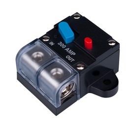300 Amp Circuit Breaker 300 A Self-Recovery Inline Fuse Holder Resettable DC 12 V-48 V Volt Voltage Circuit Breaker Audio Waterproof Manual Reset for Car Marine RV Boat Truck