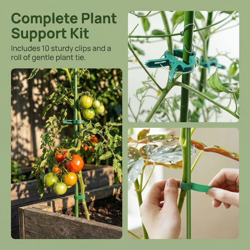 4 Pack Garden Tomato Cage for Pots, 18" Metal Tomatoes