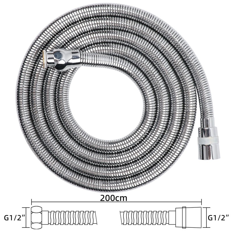 LEEGAWU Shower Hose, 79 Inches Extra Long Stainless Steel Handheld