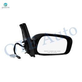 PM Auto Right Passenger Side Power Foldaway View Mirror Chrome/Convex+Warning Black Smooth 3H3P For 2003-2008 Pontiac Vibe