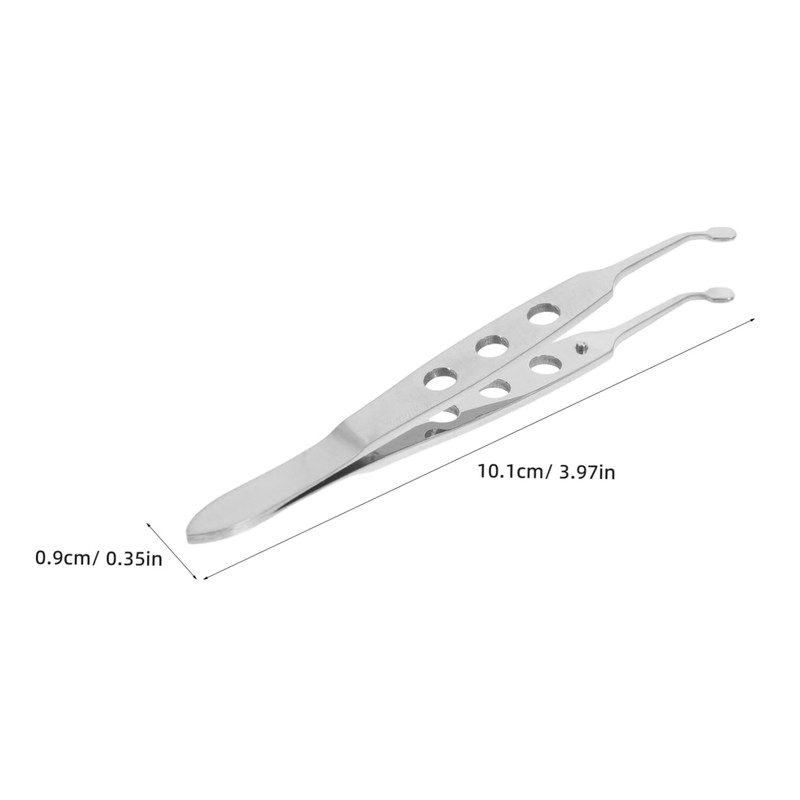 IWOWHERO Ergonomic Eyelid Tweezers for Men Precision Steel Tool for