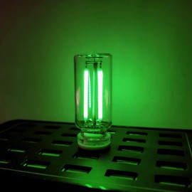 2Pcs USB Retro Car Lamp, Dimmable Touch-Control LED Car Interior Atmosphere Lights, USB Powered Night Lamps, Mini Glass Bottle Night Light Touch Control Vehicle Interior Decor Retro Lamp (Green)