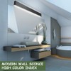 Aipsun 43.3in/40W Modern Black Vanity Light Fixtures LED Bathroom Wall