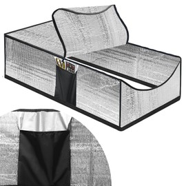 Attic Stairs Insulation Cover with Pockets, Attic Door Insulation Cover 25”x54”x11”Attic Insulator Bag Energy Saving with Zipper Extra Thick Double Bubble Attic Insulation Cover Coldairsoap