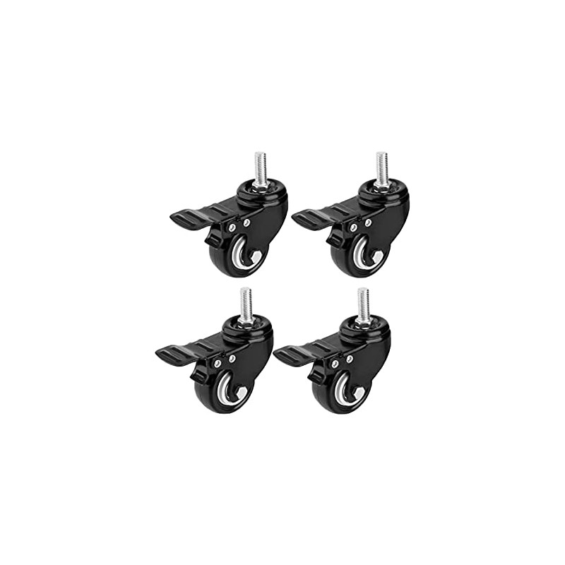 Heavy Duty Castor Wheels | 4-Pack, Swivel with M8 Bolt