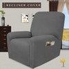 Easy-Going 4 Pieces Microfiber Stretch Recliner Slipcover – Spandex Soft