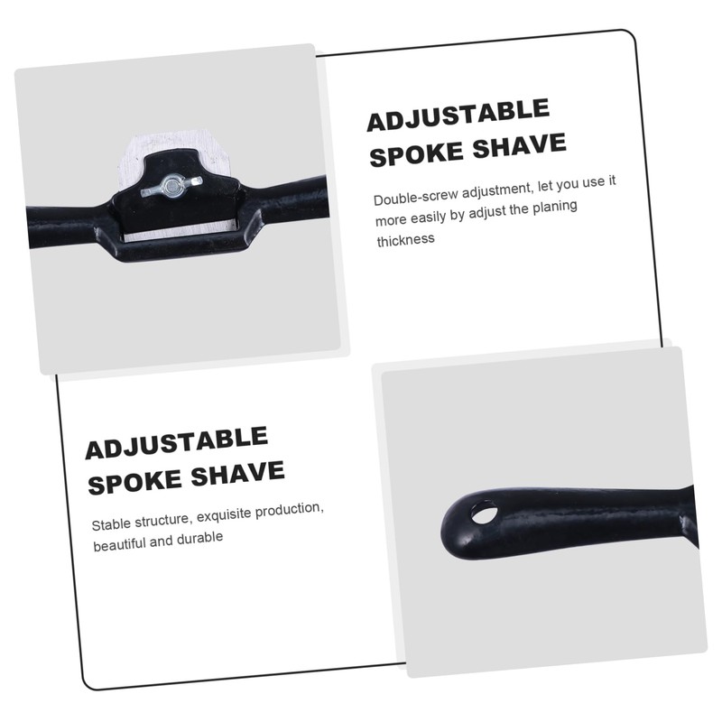 TEHAUX 2 Pieces Adjustable Spokeshave with Flat Base Metal Trimming