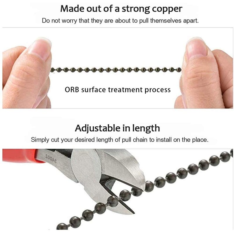 Akahttbn Ceiling Fan Chain Extender Set, 12 Inch Ornaments Extension