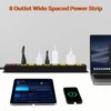 ANNQUAN Metal 8 Outlet Mountable Power Strip with 1200J Surge