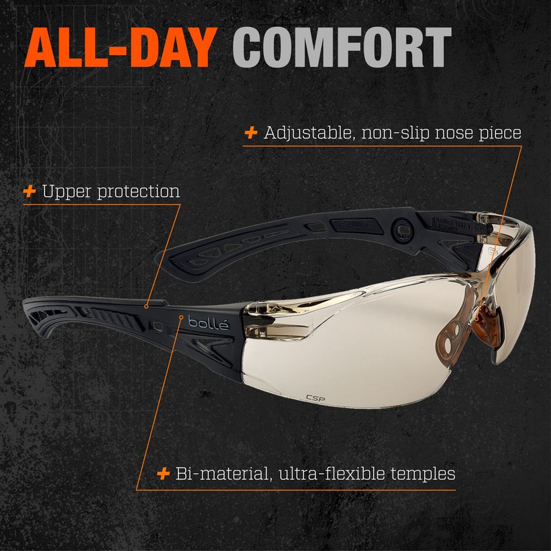 Bolle RUSH+ SMALL BSSI CSP safety glasses