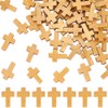 SUNNYCLUE 100Pcs Easter Wood Cross Charms Mini Cross Charms Bulk