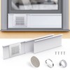 Flehomo Dryer Vent Window Kit with Louvered Vent Cover, Dryer