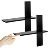 3/8" Thick Heavy-Duty Floating Shower Bench Brackets - 12" L