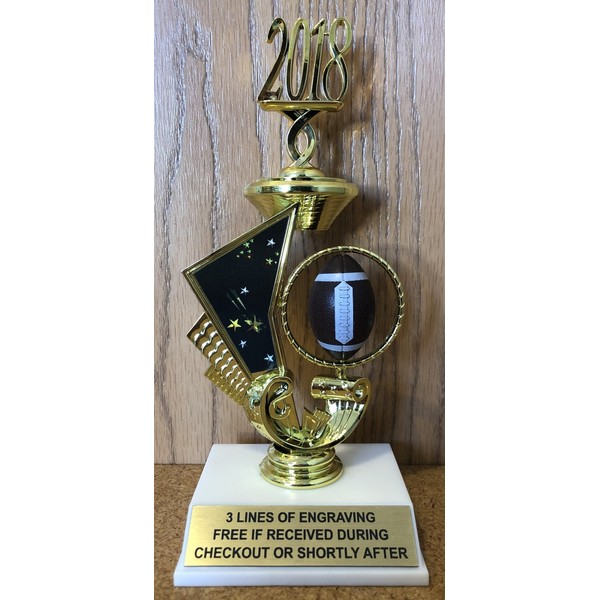 8" FANTASY FOOTBALL TROPHY - EASY ASSEMBLY REQUIRED