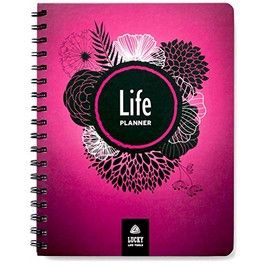 LUCKY Life Planner: Goal-Setting Agenda and Daily, Weekly, Monthly, Yearly Calendar, by LUCKY Life Tools (Pink - Undated)