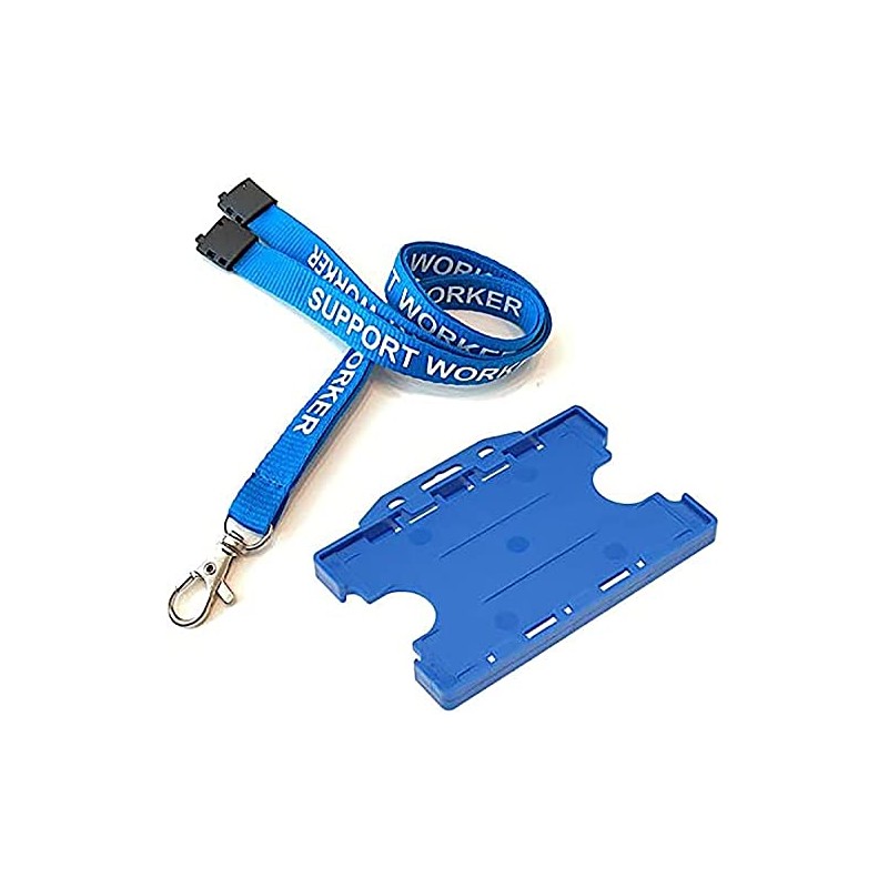Support Worker Printed Lanyards with Safety Breakaway Clip with Double