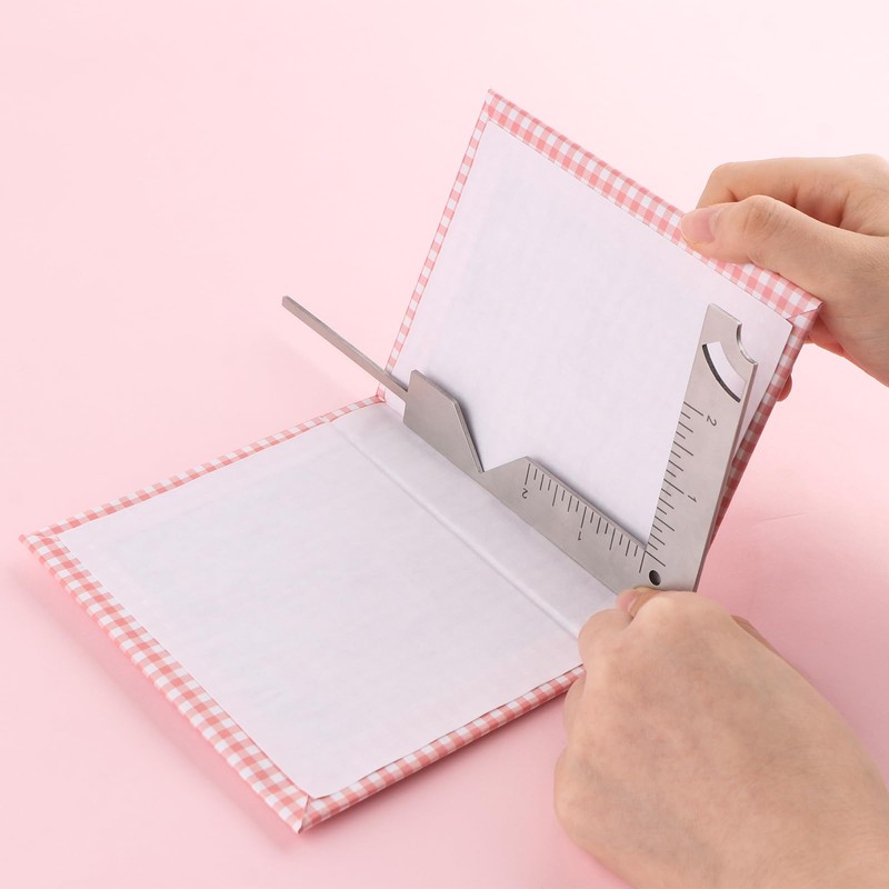 2pcs/set, Book Cover Guide, 5 in 1 Stainless Steel Metal