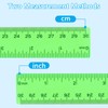 MOXYOY Plastic Ruler Set,30cm/12in Clear Ruler Kit Transparent Straight Measuring