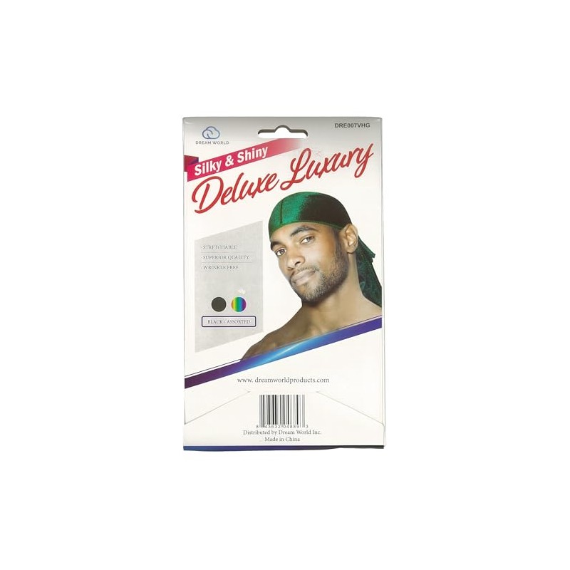 Dream World Silky Velvet Durag Hunter Green
