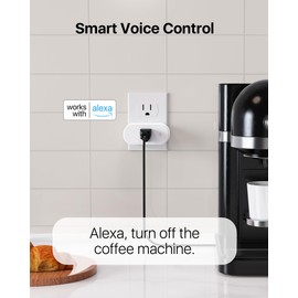Loocam Smart Plug Compatible with Alexa Mini, Smart Home Wi-Fi Outlet, No Hub Required, Timer Function, App Control, 2.4G WiFi Only, 4 Pack, White