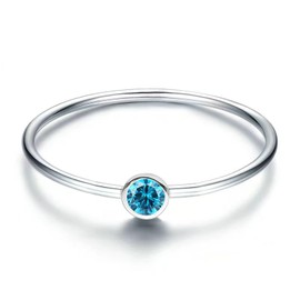 925 Sterling Silver Mother Child Birthstone Stackable Rings Set Mother Ring with Birthstone Mother Daughter Family Ring Mother's Day Jewelry Gifts for Wife, Sterling Silver, No Gemstone