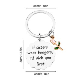 Mikovivi Sisters Keychain, Funny Adult Sister Gifts from Sisters Friendship Keychain Creative Sister Birthday Gifts for Women Sisters Female Friends
