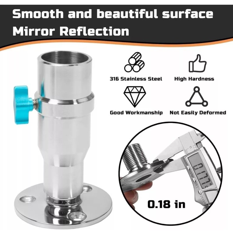 Beciety Adjustable 316 Stainless Starlink Pole Mount for Yacht Ship