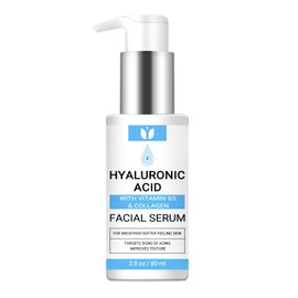 Suero Facial De Ácido Hialurónico Con Colágeno Y Vitamina B5. Hidratante, Redensificante Y Antiedad. Reduce Arrugas Y Líneas De Expresión. Retiene La 
