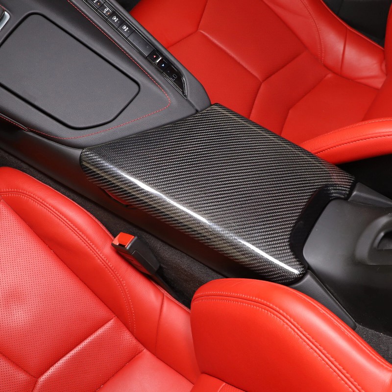 carcartrim-2022 REAL HARD Carbon Fiber Center Armrest Console Box Cover