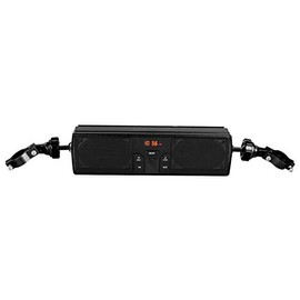 Pieza de motocicleta, sistema de audio de graves mejorado Sistema de sonido portátil a prueba de agua Sistema estéreo de manillar Sistema de sonido de motocicleta para andar en bicicleta al(negro)