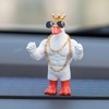 KIAYOO Mini Muscle Duck,Funny Gifts Car Home Office Ornament Decoration