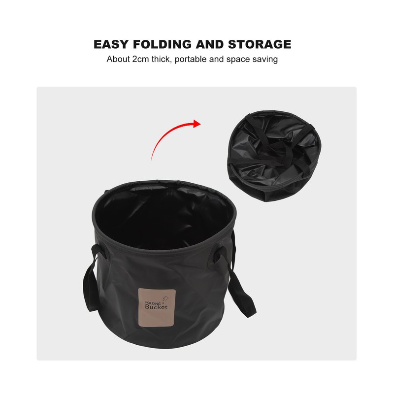 20L Portable Camping Bucket PVC Folding Water Bucket High Capacity