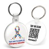 Sharewear QR Tap Keychain, Lost Kids Smart Identification, QR code