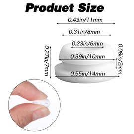 10 Pcs Hole Plug, 3/8 Inch White Button Hole Plugs 10 Mm Bulk Silicone Holes Plugs Round Seal Button Stopper Snap in Locking Rubber Holes Plug for Home Bathtub Furniture Automotive