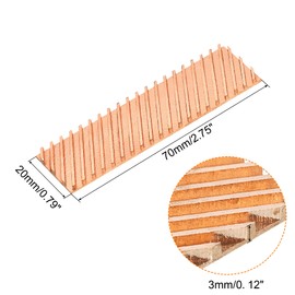 MECCANIXITY Copper Heatsink 70x20x3mm with Thermal Pad and Rubber Ring for M.2 SSD Module, PC, Laptop Cooler 1 Set